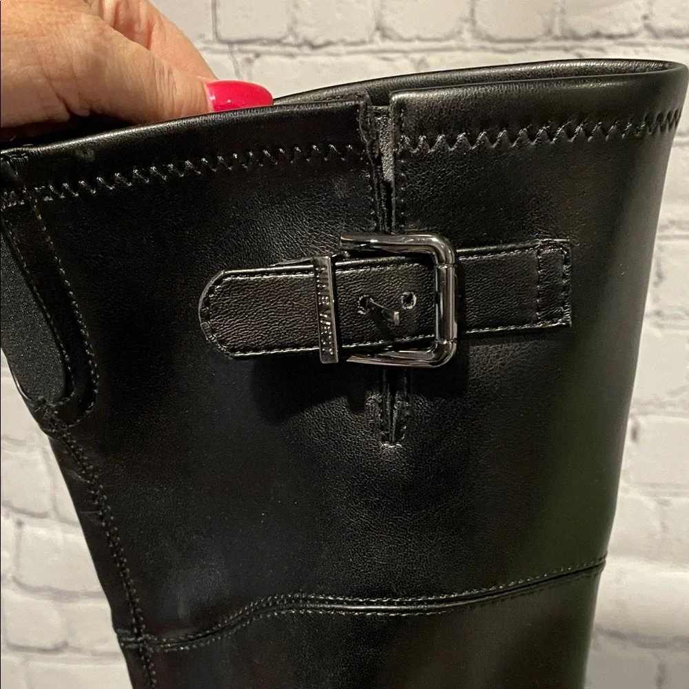 Nine West Black Over-the-Knee Boots with Buckle Detail Nemba boots  8 1/2